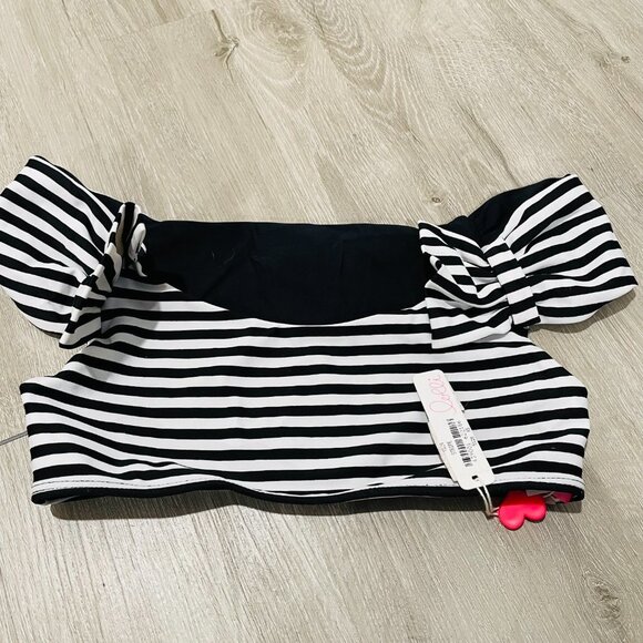 Mixed Brand Women's Black and White Strip Bikini Set BNWT - Picture 2 of 9